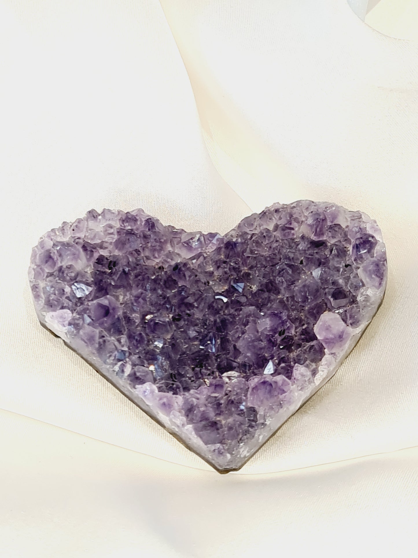 Heart Shaped Amethyst Geode Cluster